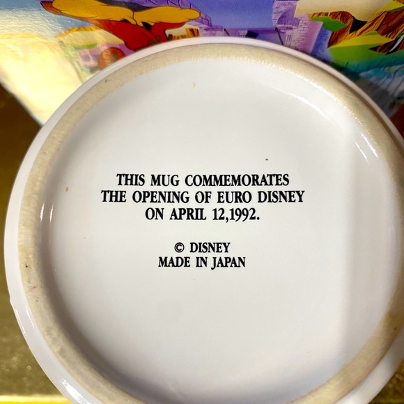 EURO DISNEY DISNEY STORE MUG COMMEMORATES THE OPENING OF EURO APRIL 12,1992 RARE - Picture 14 of 15